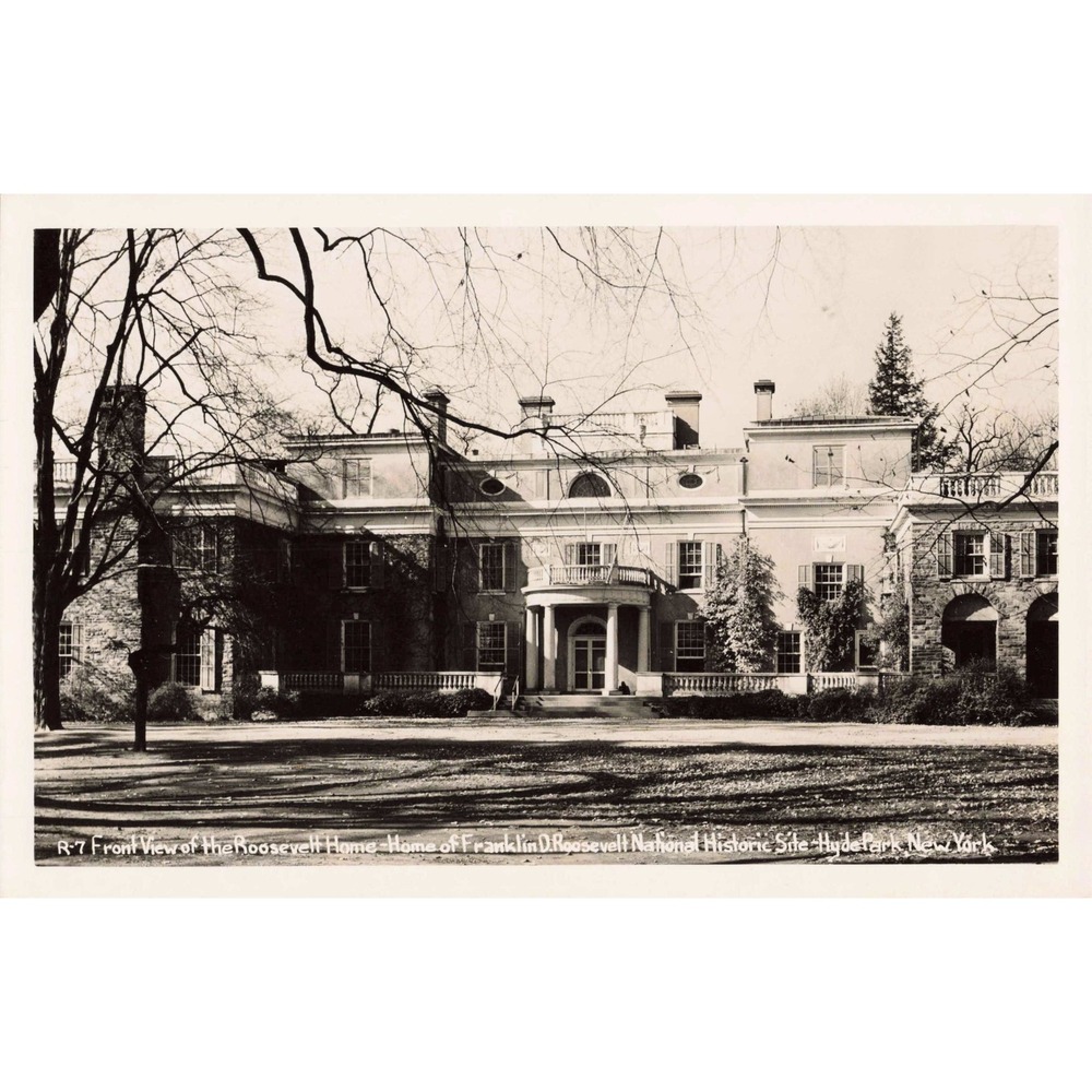 Hyde Park New York NY FDR Roosevelt Home National Historic Site Postcard R-7